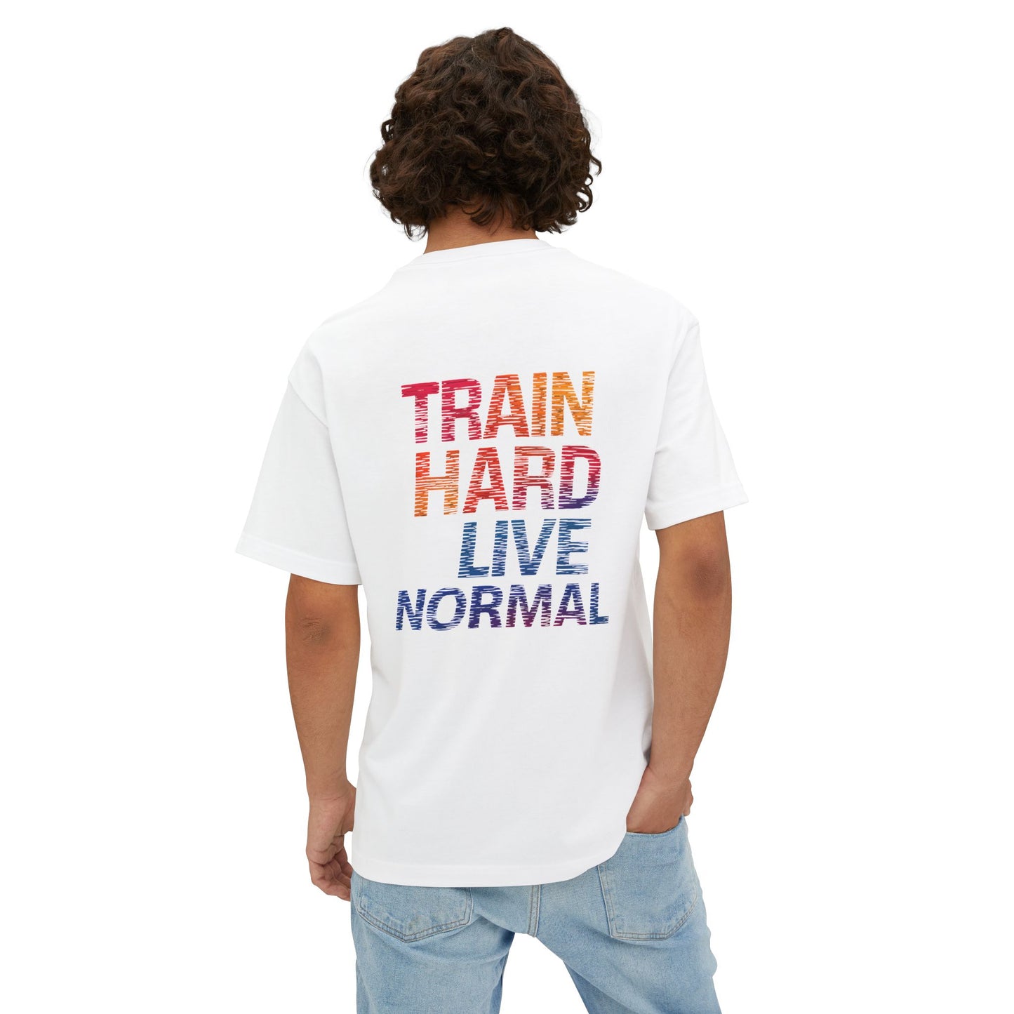 Oversized Tee - Chill Vibes Train Hard Live Normal Fitness Shirt