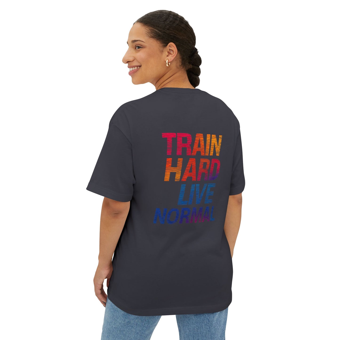 Oversized Tee - Chill Vibes Train Hard Live Normal Fitness Shirt