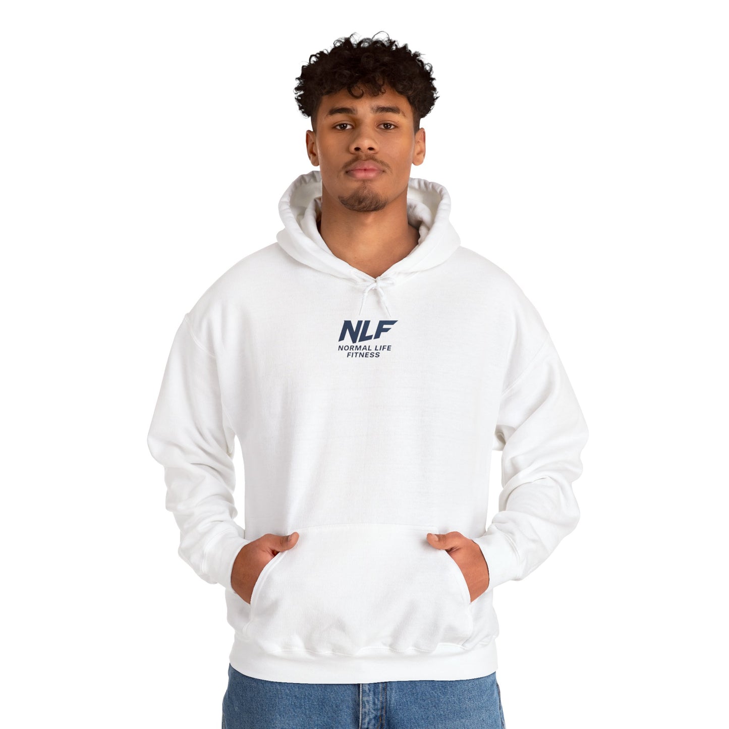 Athletic Hoodie - Bold NLF Logo in Navy - Unisex