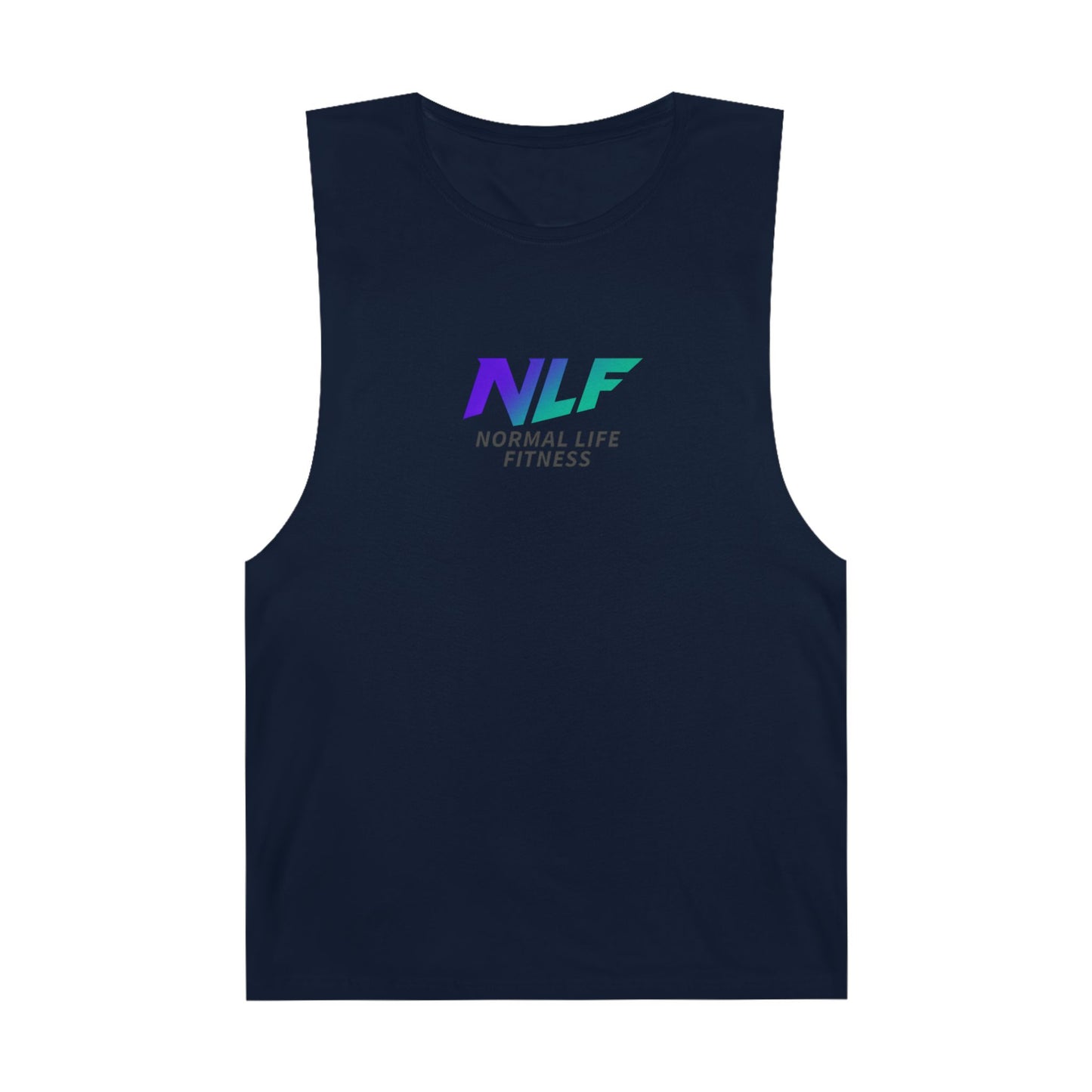 Tank Top Fitness Logo Gradient Purple Teal NLF Bold Minimalist Unisex