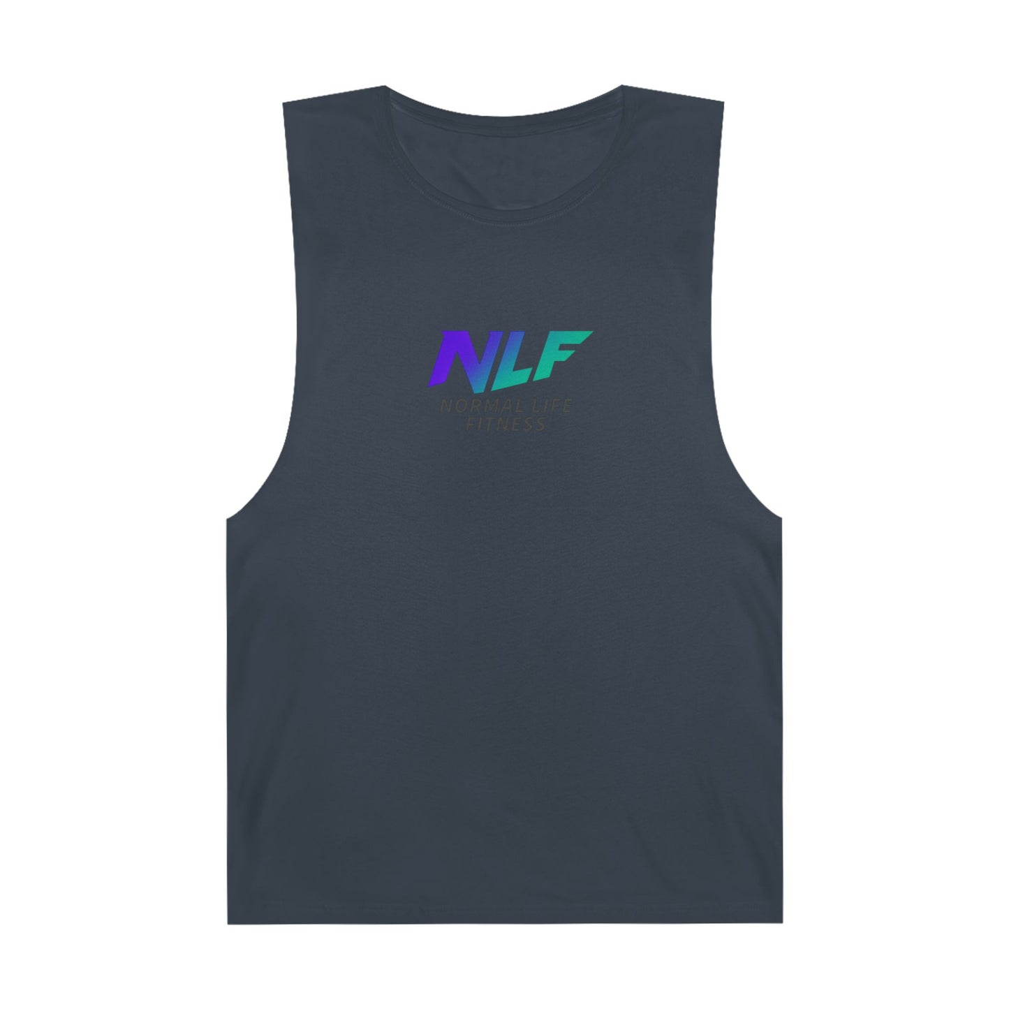 Tank Top Fitness Logo Gradient Purple Teal NLF Bold Minimalist Unisex