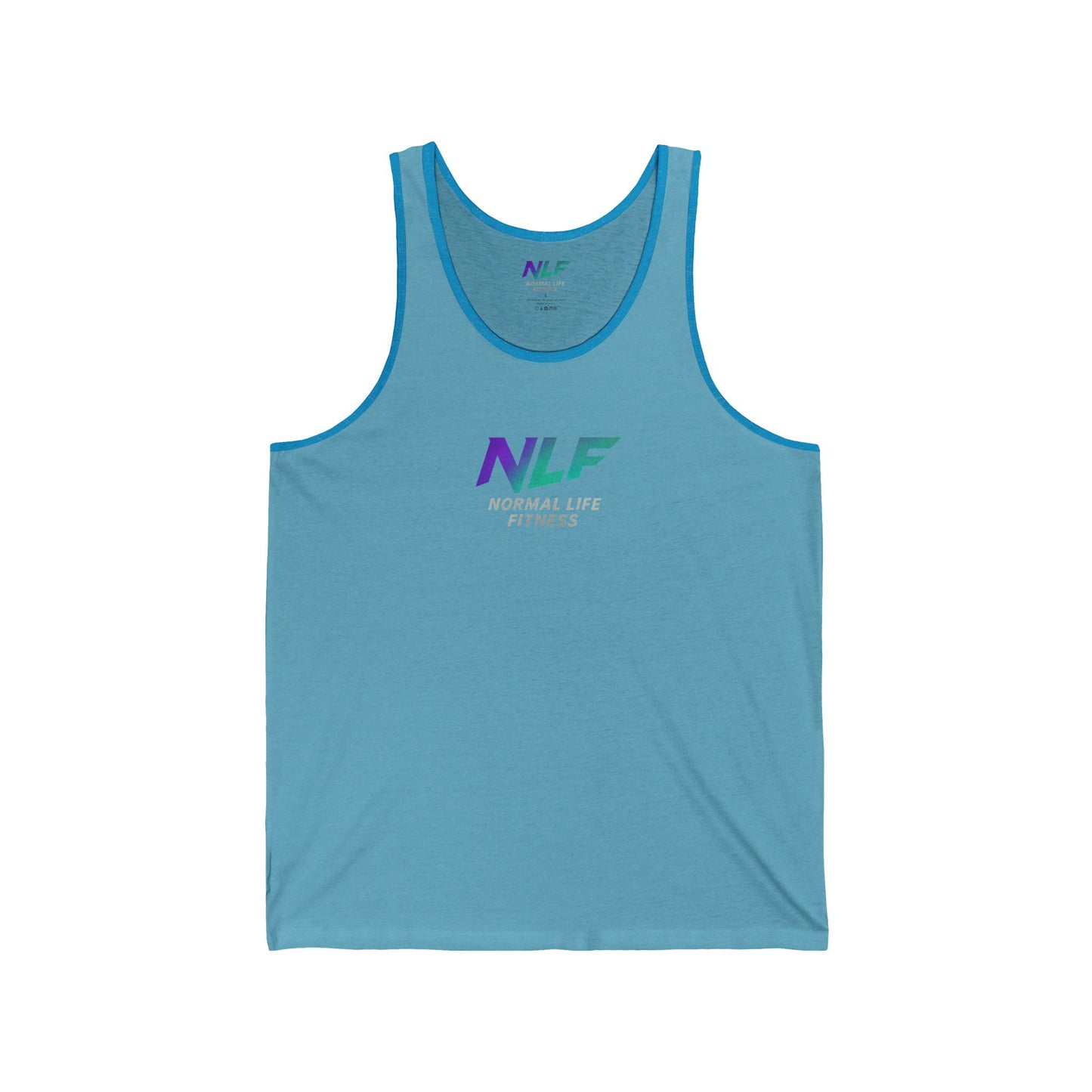Tank Top - Modern Fitness Lifestyle Quote - Gym Wear - Purple Teal Gradient