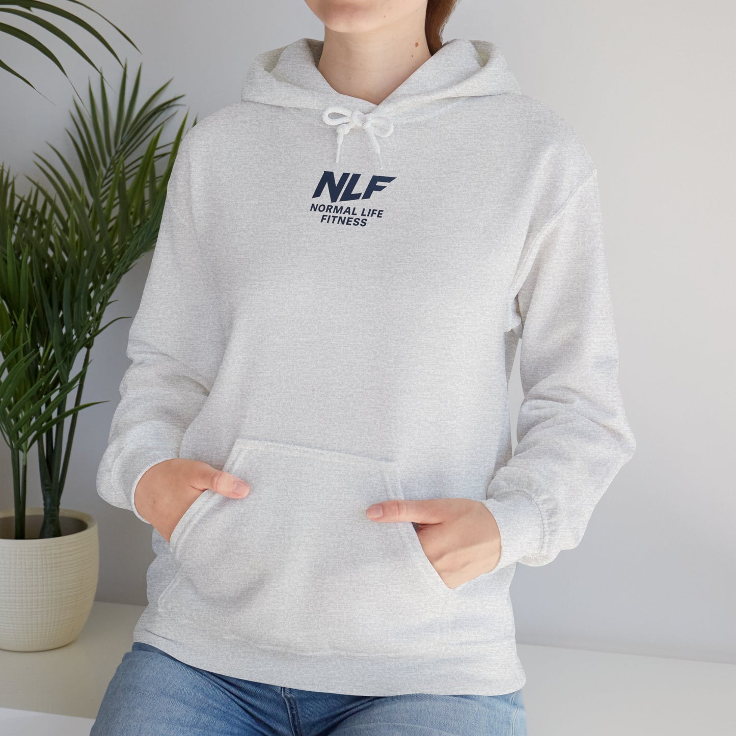 Athletic Hoodie - Bold NLF Logo in Navy - Unisex