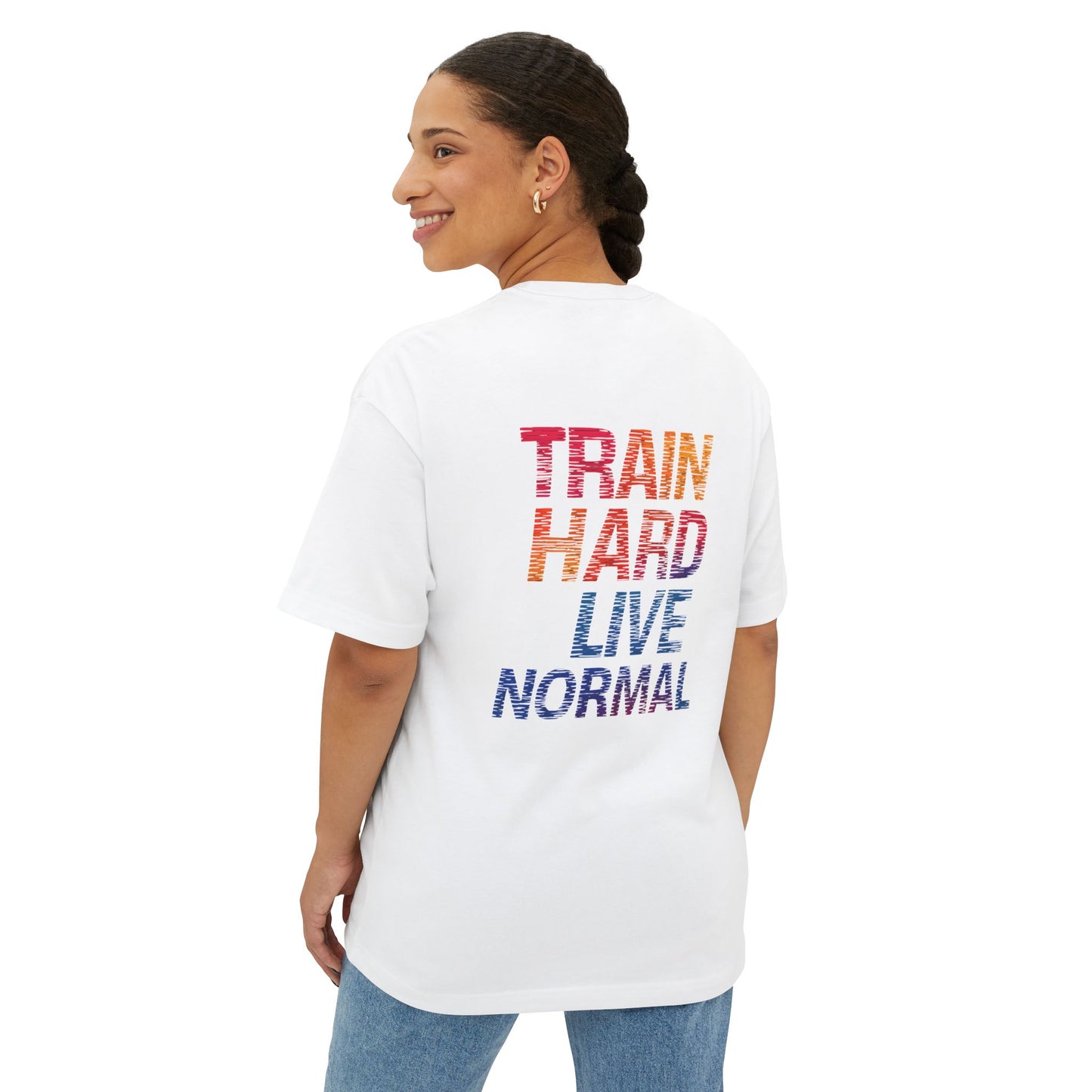 Oversized Tee - Chill Vibes Train Hard Live Normal Fitness Shirt
