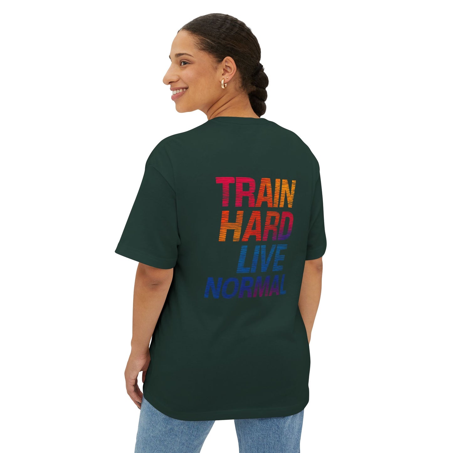Oversized Tee - Chill Vibes Train Hard Live Normal Fitness Shirt