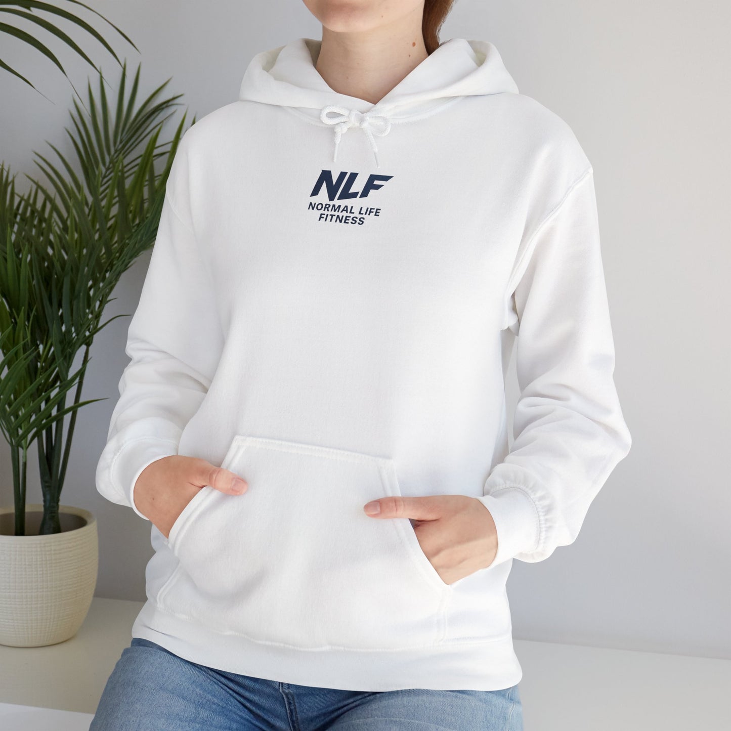 Athletic Hoodie - Bold NLF Logo in Navy - Unisex