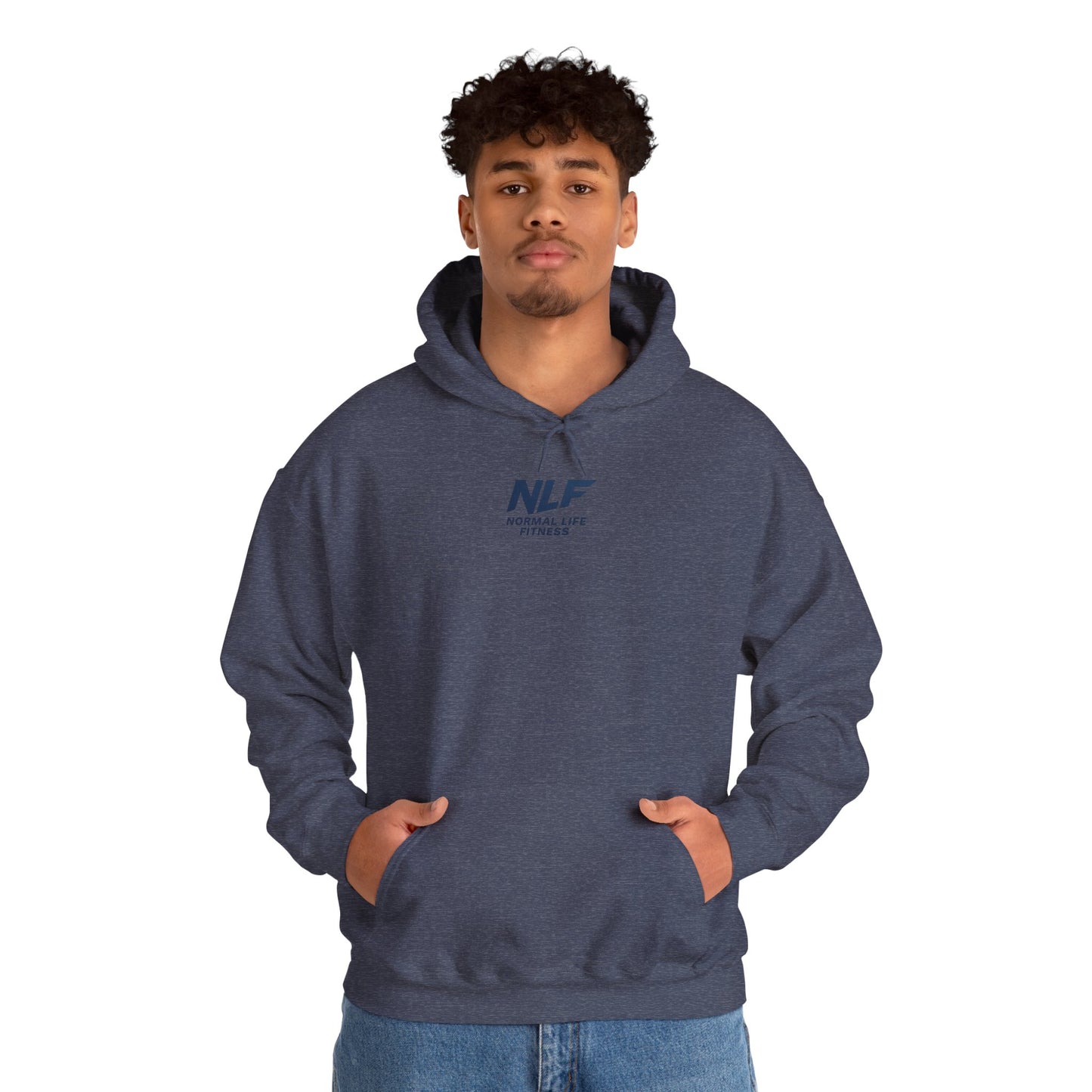 Athletic Hoodie - Bold NLF Logo in Navy - Unisex