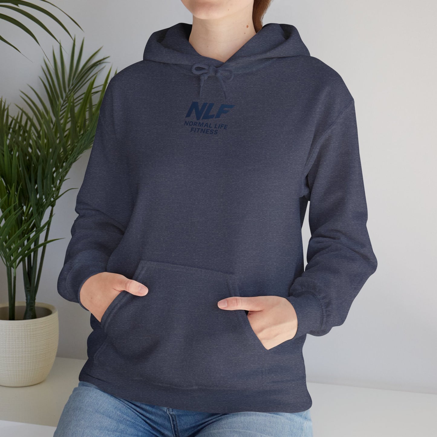 Athletic Hoodie - Bold NLF Logo in Navy - Unisex