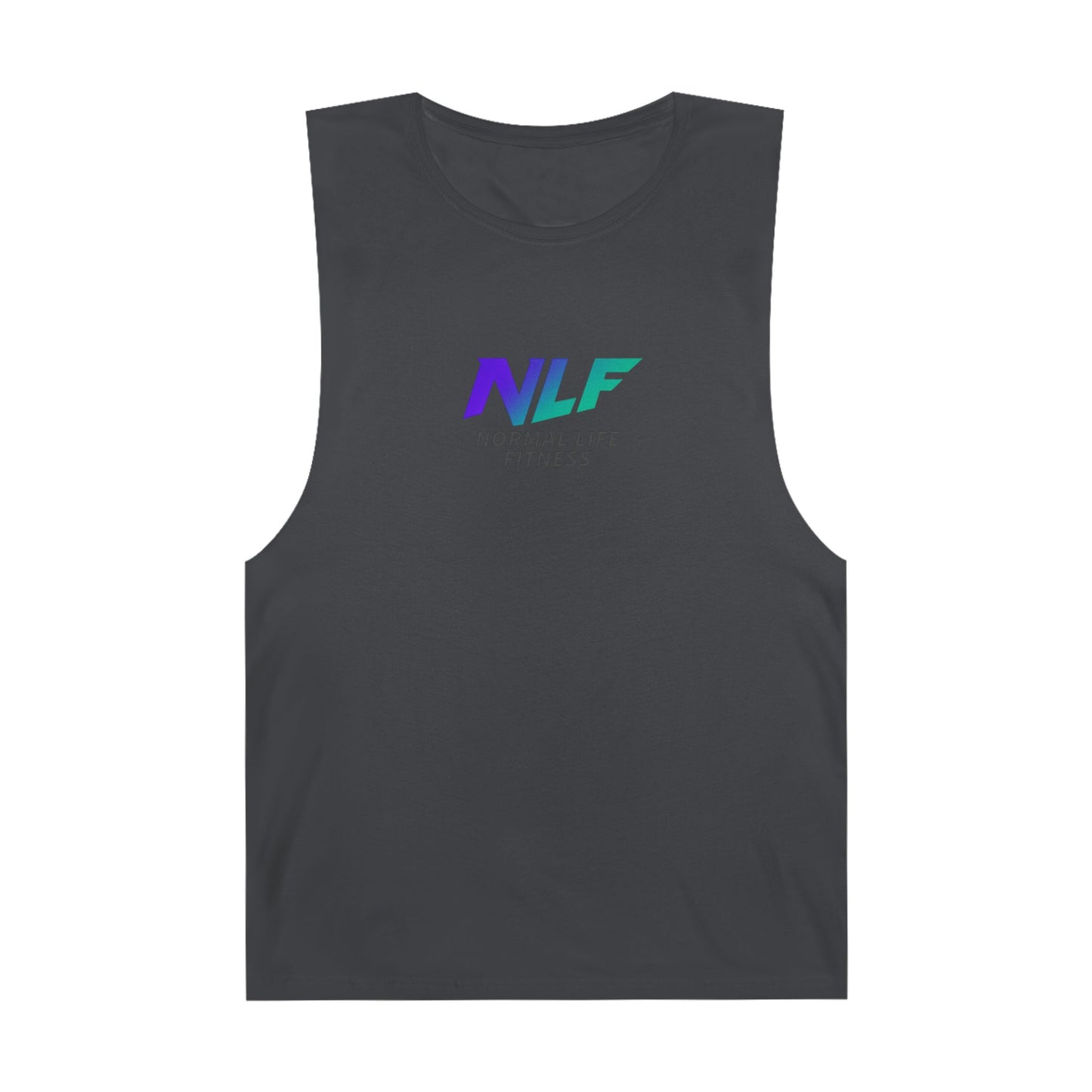 Tank Top Fitness Logo Gradient Purple Teal NLF Bold Minimalist Unisex