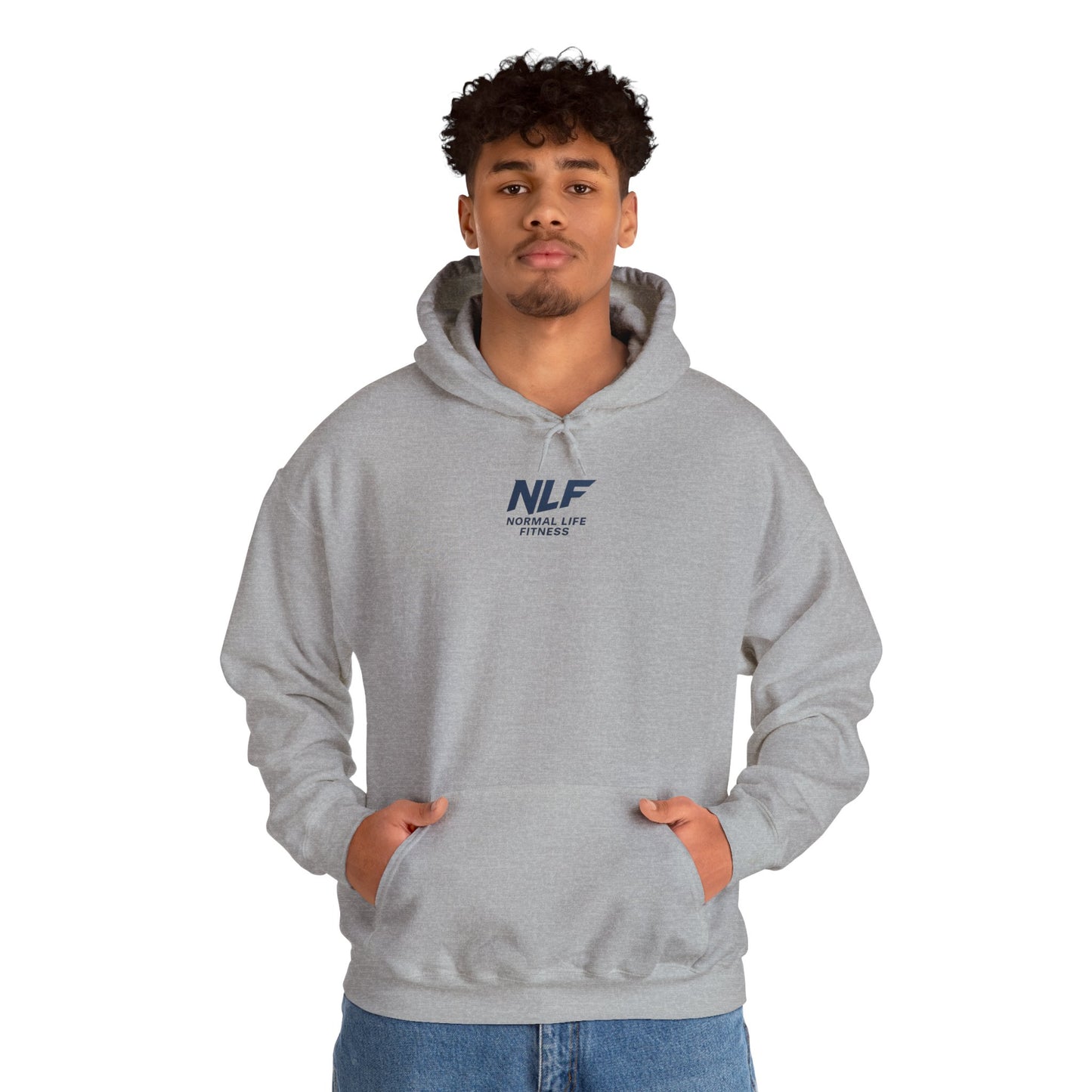 Athletic Hoodie - Bold NLF Logo in Navy - Unisex