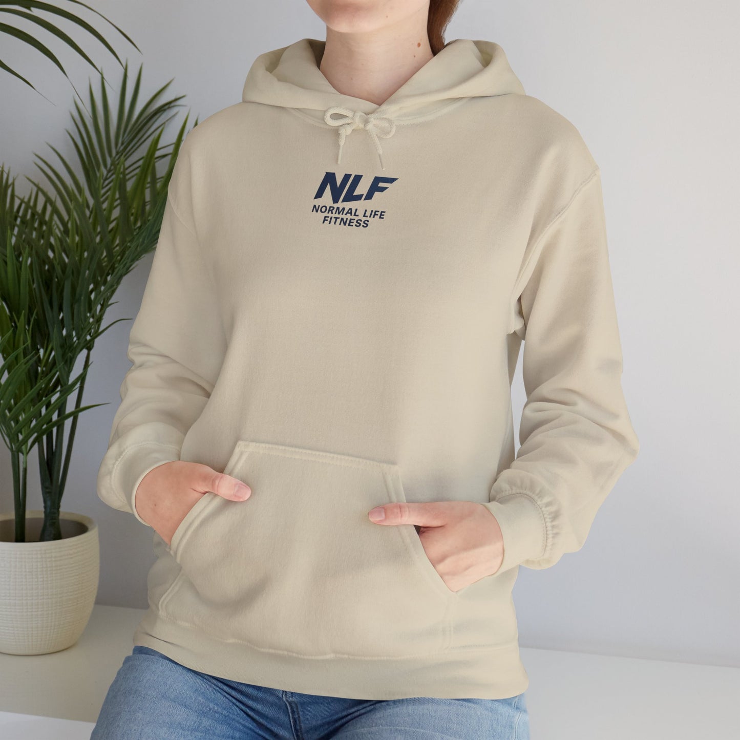 Athletic Hoodie - Bold NLF Logo in Navy - Unisex