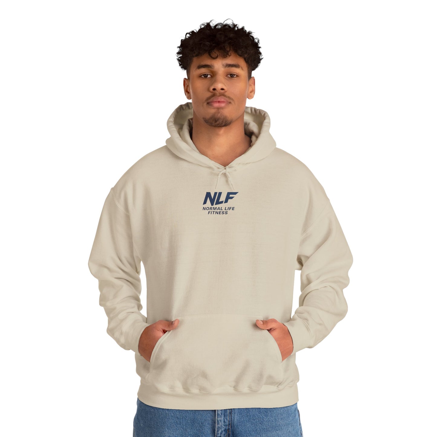 Athletic Hoodie - Bold NLF Logo in Navy - Unisex