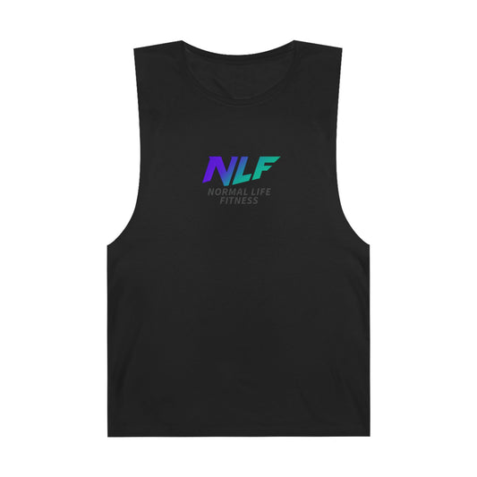 Tank Top Fitness Logo Gradient Purple Teal NLF Bold Minimalist Unisex
