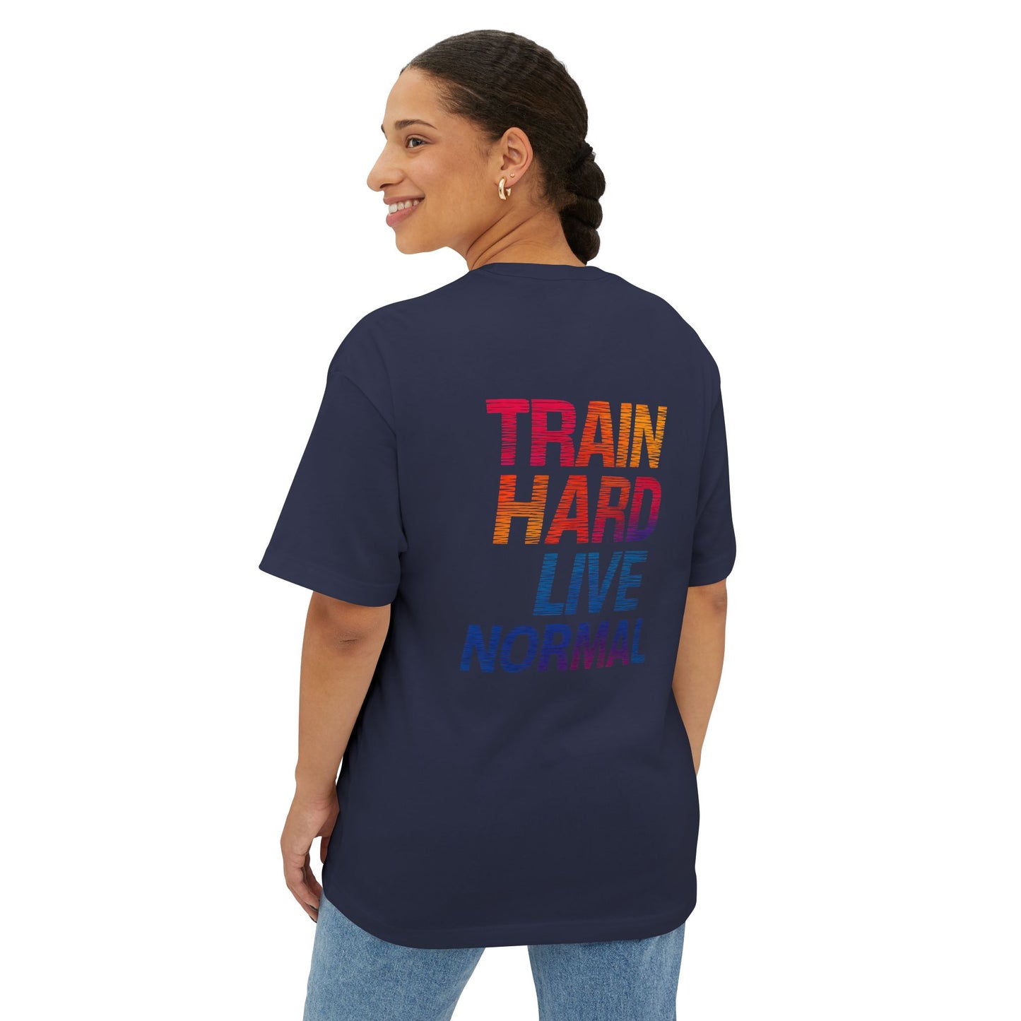 Oversized Tee - Chill Vibes Train Hard Live Normal Fitness Shirt