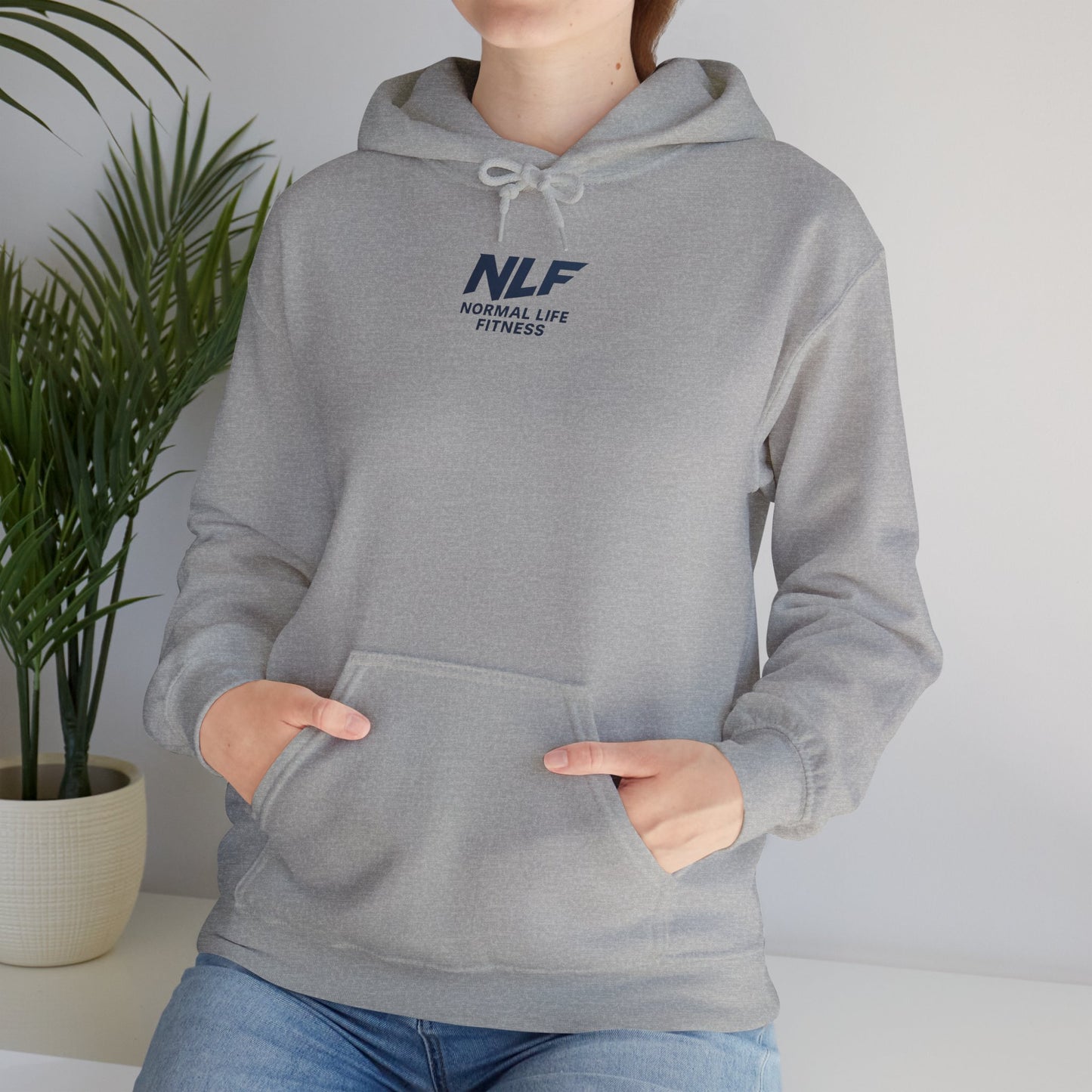 Athletic Hoodie - Bold NLF Logo in Navy - Unisex