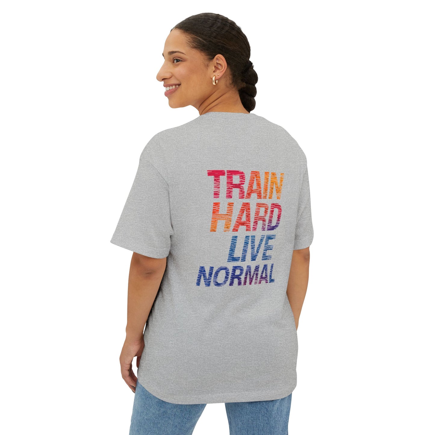 Oversized Tee - Chill Vibes Train Hard Live Normal Fitness Shirt